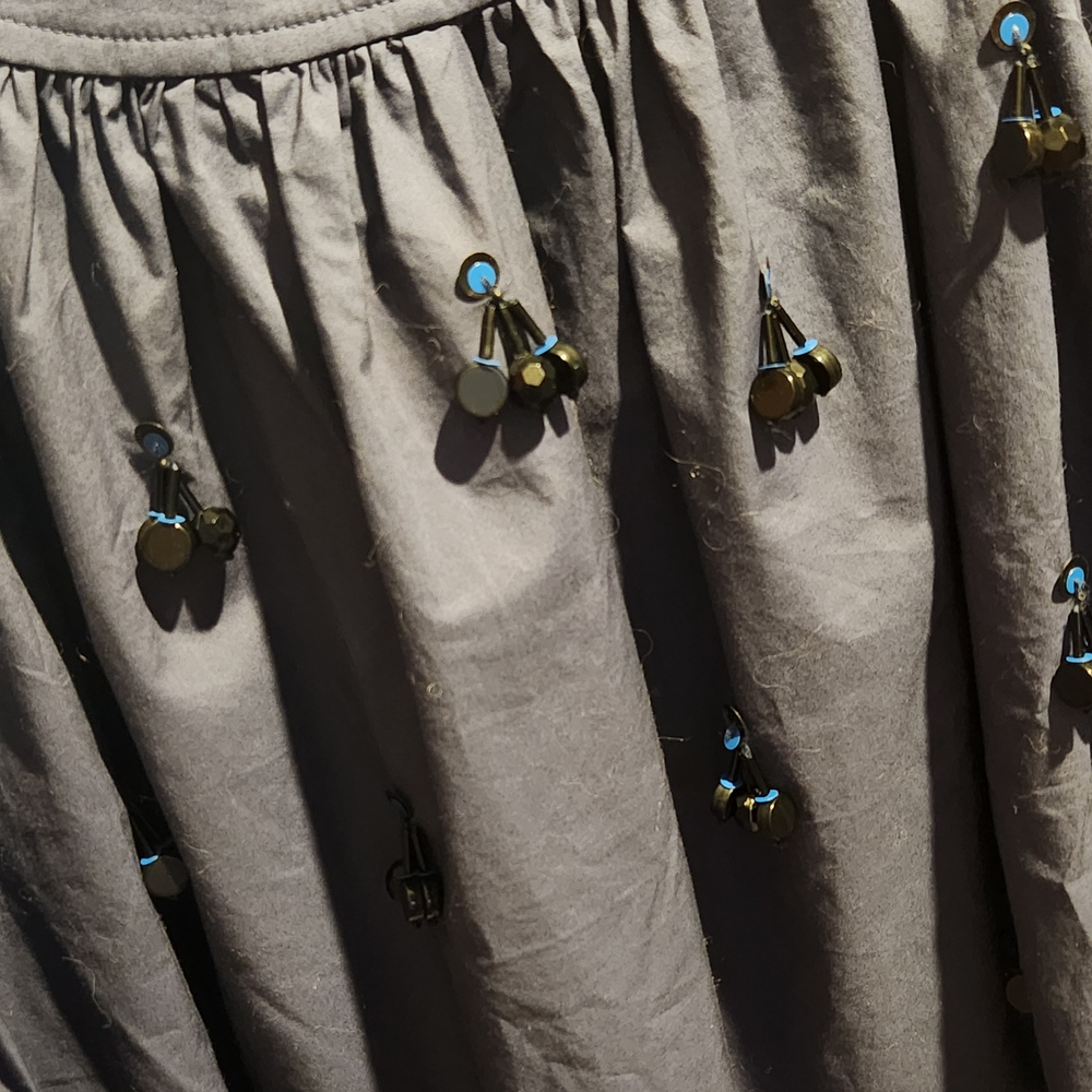 J. Crew Blue Blouse with Black Tassels - Picture 6 of 9